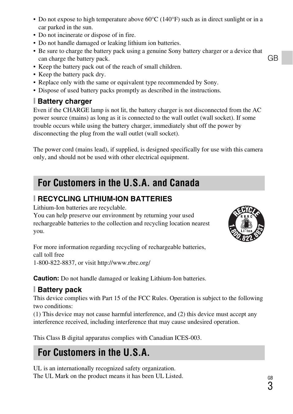 Sony DSC-W550 User Manual | Page 3 / 427