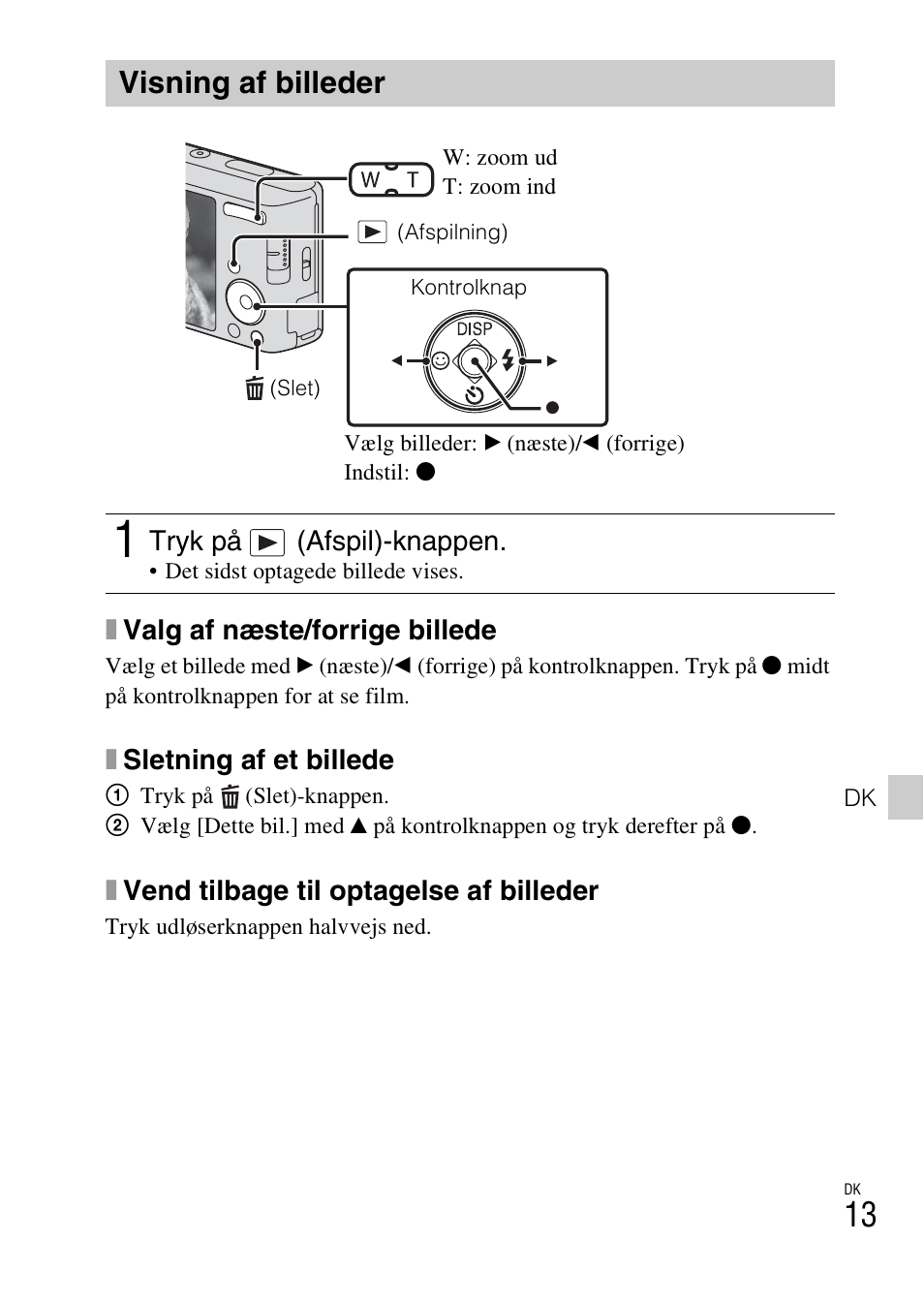 Visning af billeder | Sony DSC-W550 User Manual | Page 321 / 427