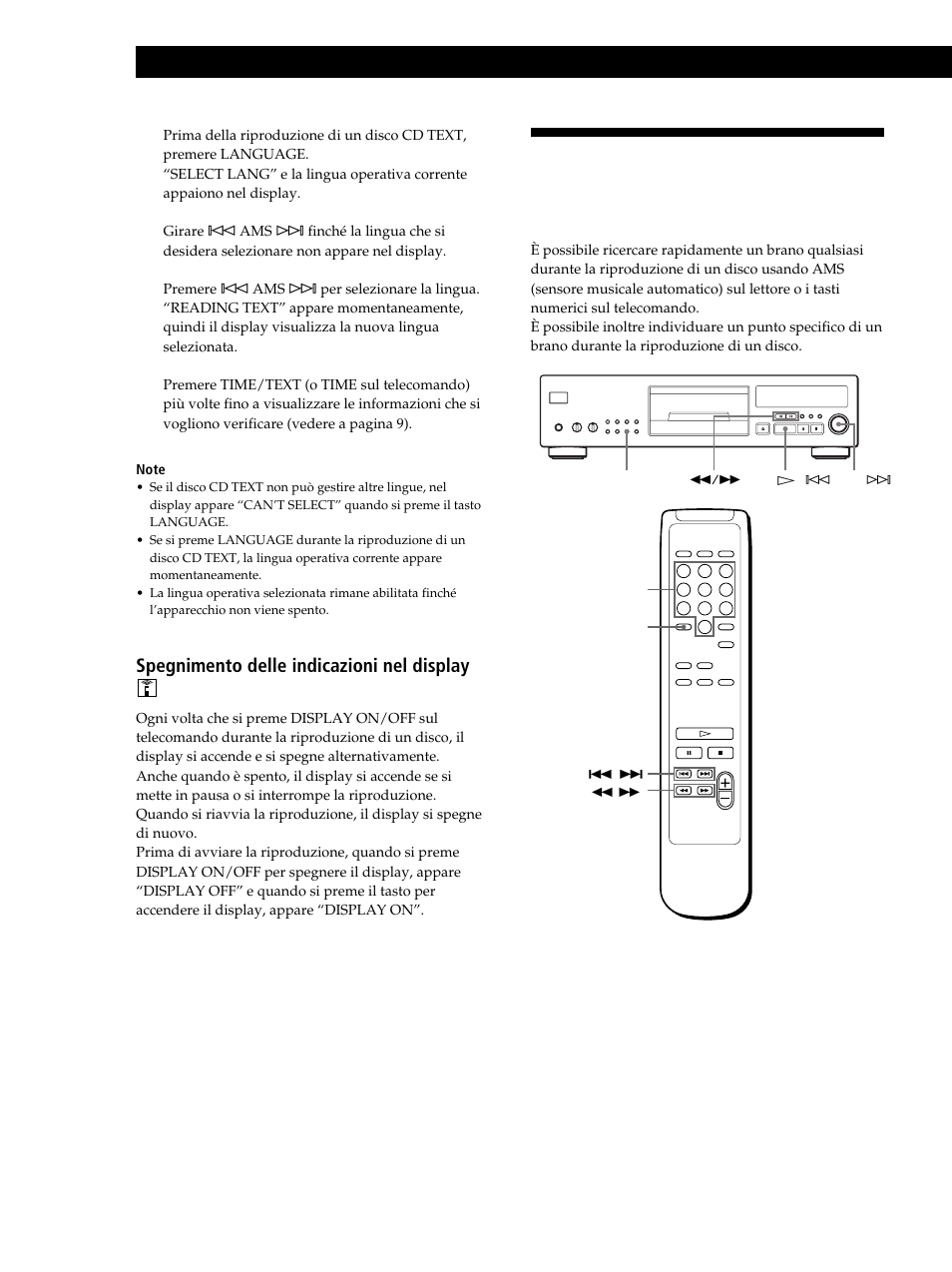 Riproduzione di cd, Spegnimento delle indicazioni nel display | Sony CDP-XB630 User Manual | Page 49 / 104