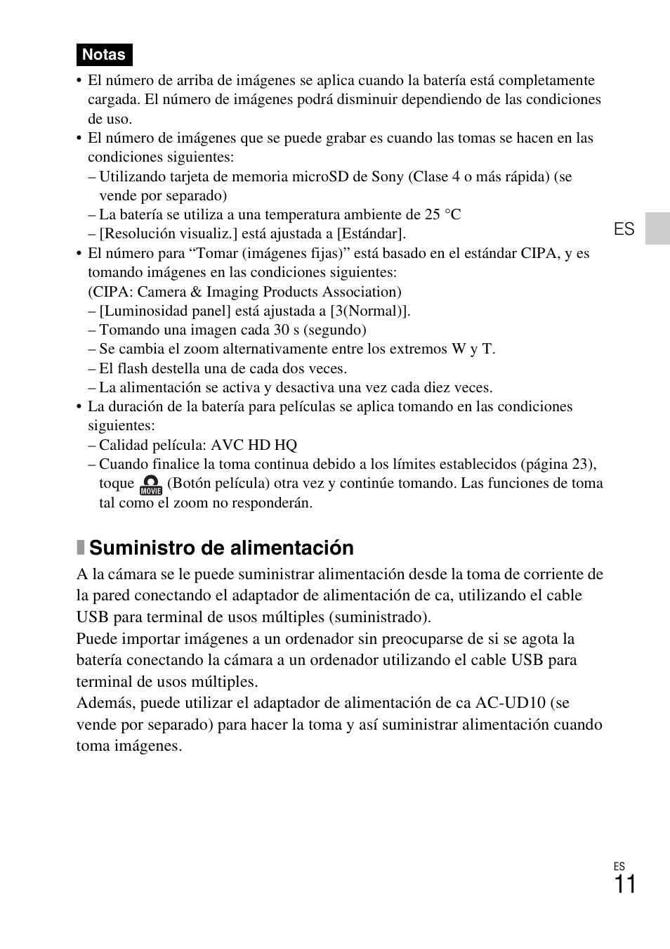 Xsuministro de alimentación | Sony DSC-TX77 User Manual | Page 101 / 551