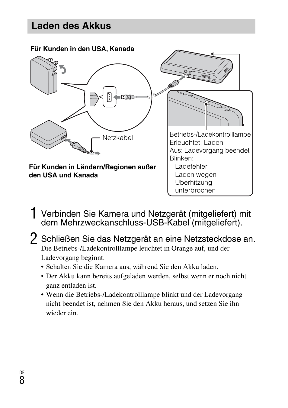 Laden des akkus | Sony DSC-TX77 User Manual | Page 156 / 551