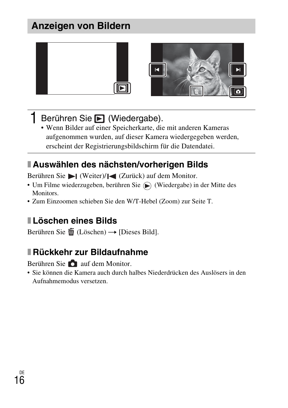 Anzeigen von bildern | Sony DSC-TX77 User Manual | Page 164 / 551