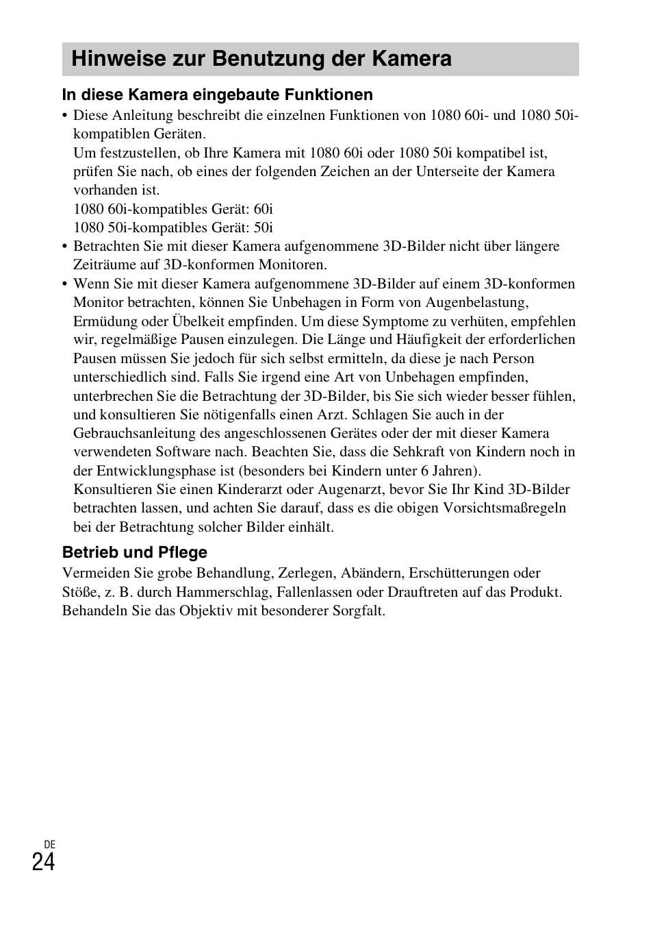 Hinweise zur benutzung der kamera | Sony DSC-TX77 User Manual | Page 172 / 551