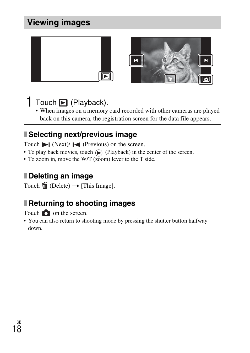 Viewing images | Sony DSC-TX77 User Manual | Page 18 / 551