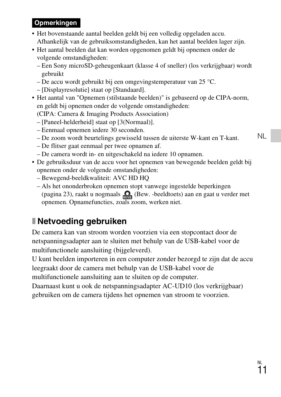 Xnetvoeding gebruiken | Sony DSC-TX77 User Manual | Page 187 / 551