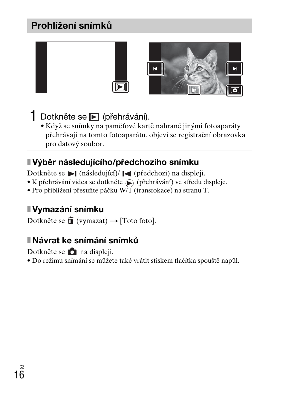 Prohlížení snímků | Sony DSC-TX77 User Manual | Page 248 / 551