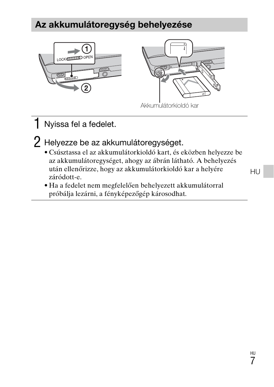 Az akkumulátoregység behelyezése | Sony DSC-TX77 User Manual | Page 267 / 551