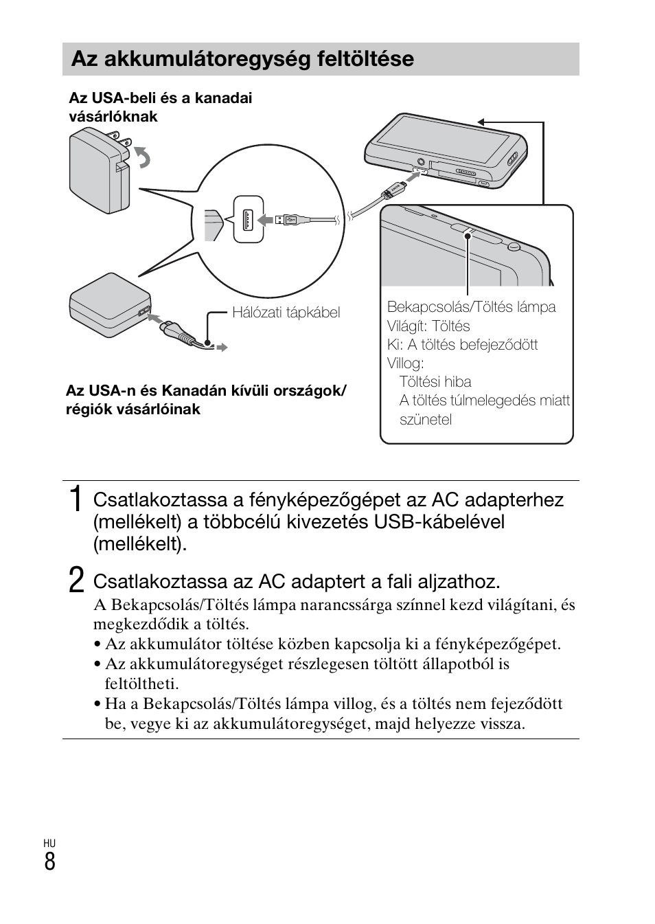 Az akkumulátoregység feltöltése | Sony DSC-TX77 User Manual | Page 268 / 551