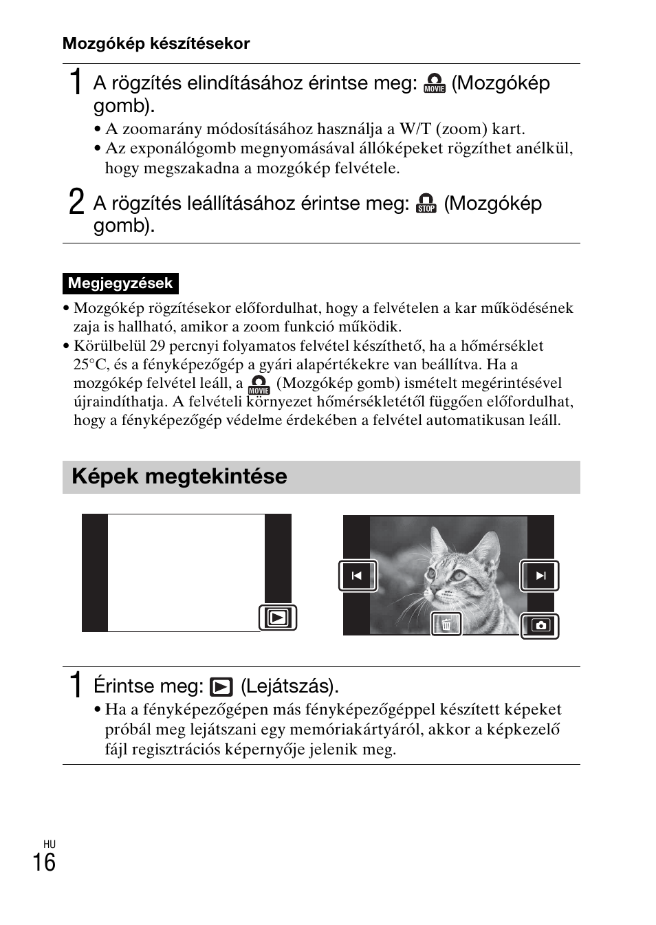 Képek megtekintése | Sony DSC-TX77 User Manual | Page 276 / 551