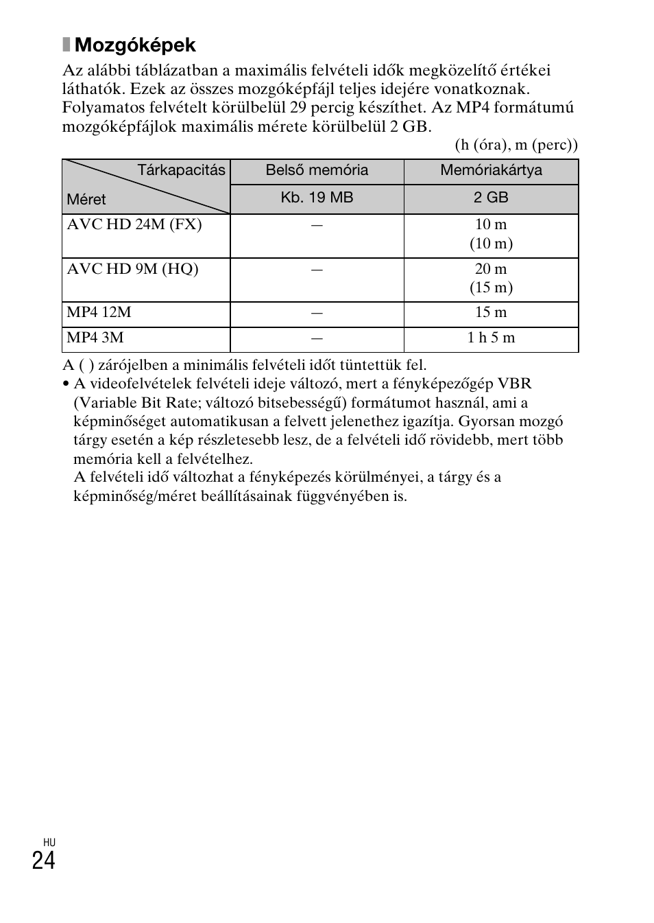 Xmozgóképek | Sony DSC-TX77 User Manual | Page 284 / 551