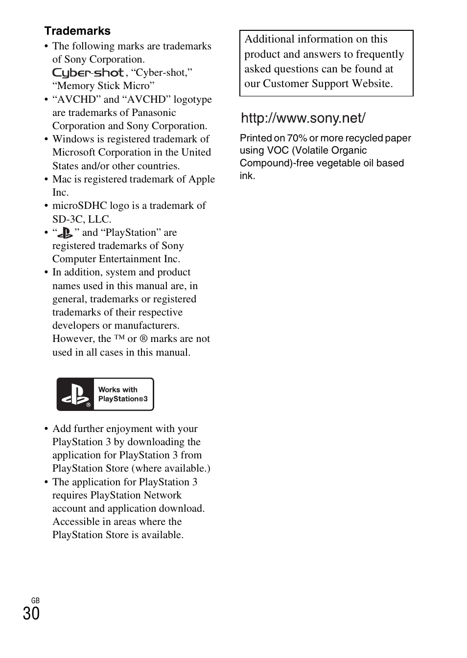 Sony DSC-TX77 User Manual | Page 30 / 551