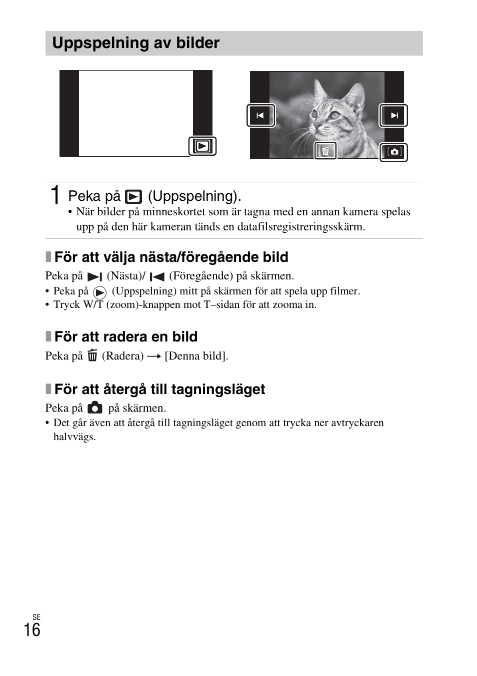Uppspelning av bilder | Sony DSC-TX77 User Manual | Page 334 / 551