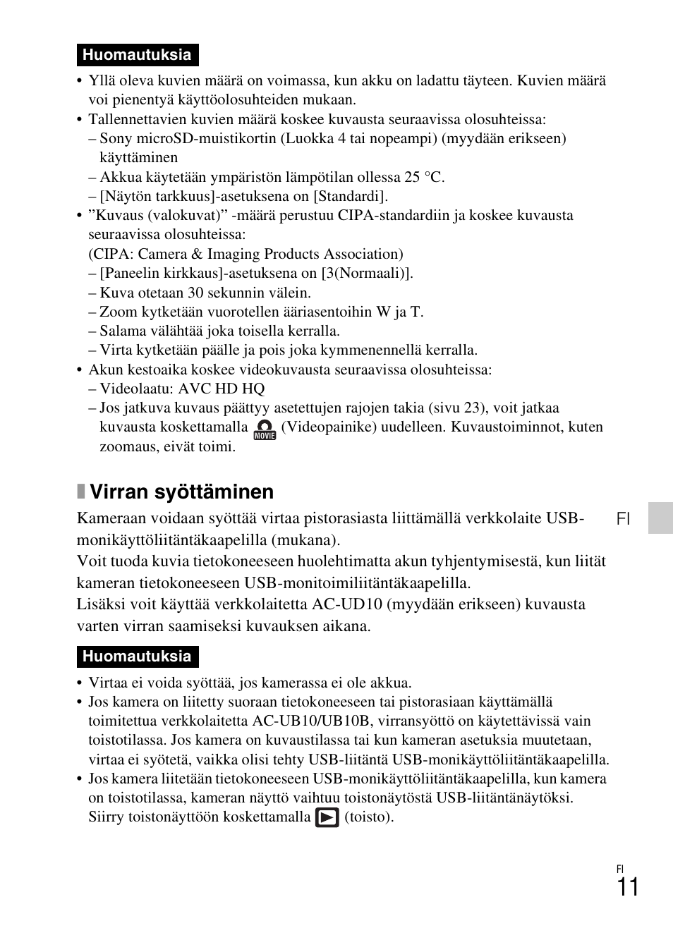 Xvirran syöttäminen | Sony DSC-TX77 User Manual | Page 357 / 551
