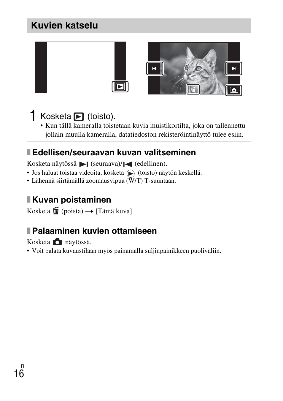 Kuvien katselu | Sony DSC-TX77 User Manual | Page 362 / 551