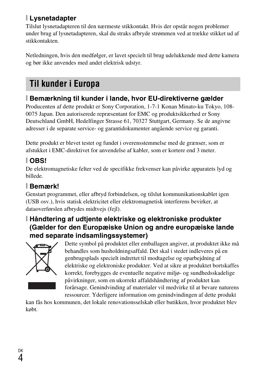 Til kunder i europa | Sony DSC-TX77 User Manual | Page 406 / 551