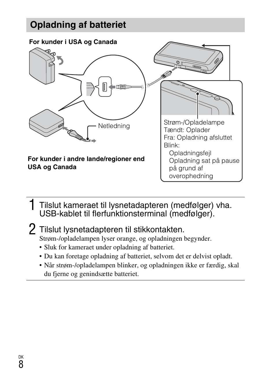 Opladning af batteriet | Sony DSC-TX77 User Manual | Page 410 / 551