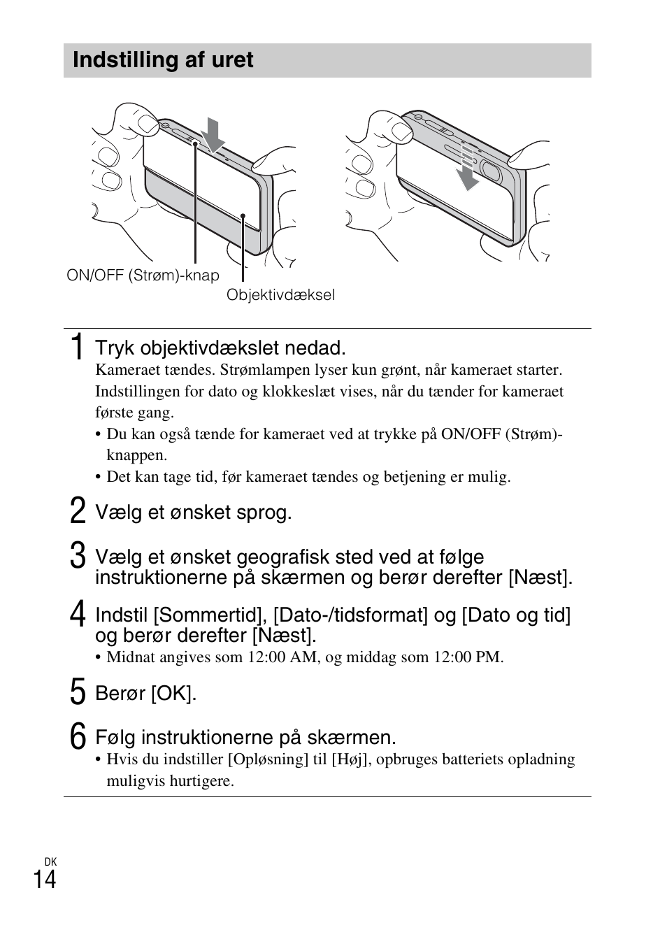 Indstilling af uret | Sony DSC-TX77 User Manual | Page 416 / 551