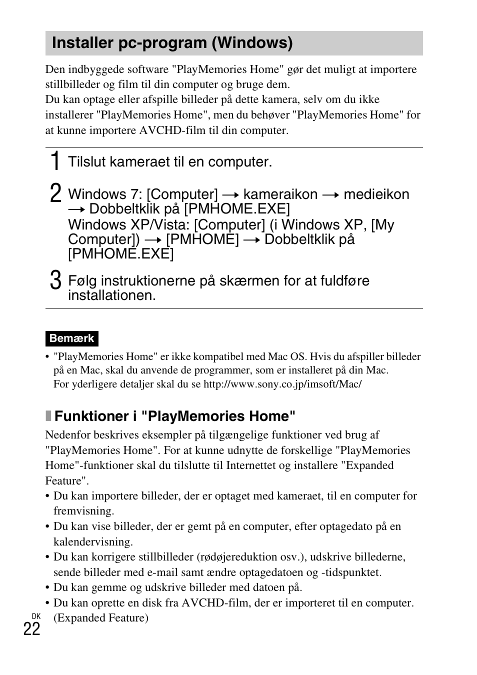 Installer pc-program (windows) | Sony DSC-TX77 User Manual | Page 424 / 551