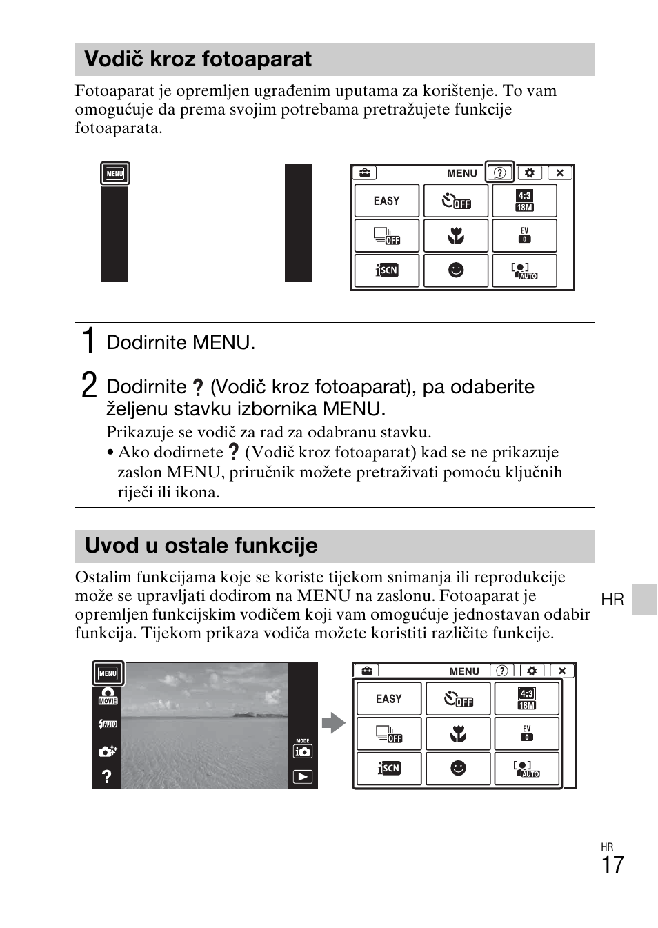 Vodič kroz fotoaparat, Uvod u ostale funkcije | Sony DSC-TX77 User Manual | Page 447 / 551