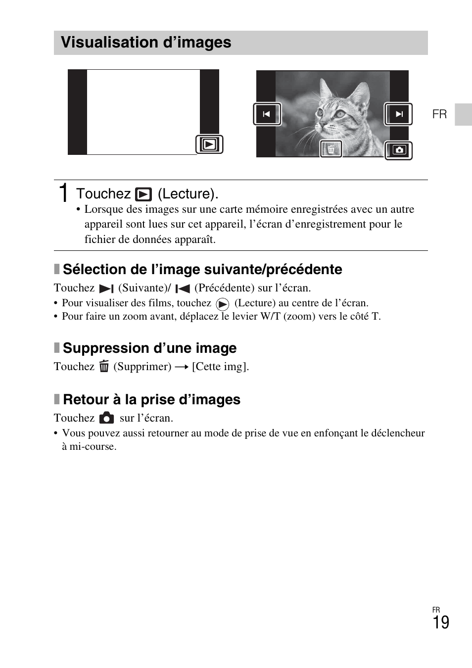 Visualisation d’images | Sony DSC-TX77 User Manual | Page 49 / 551