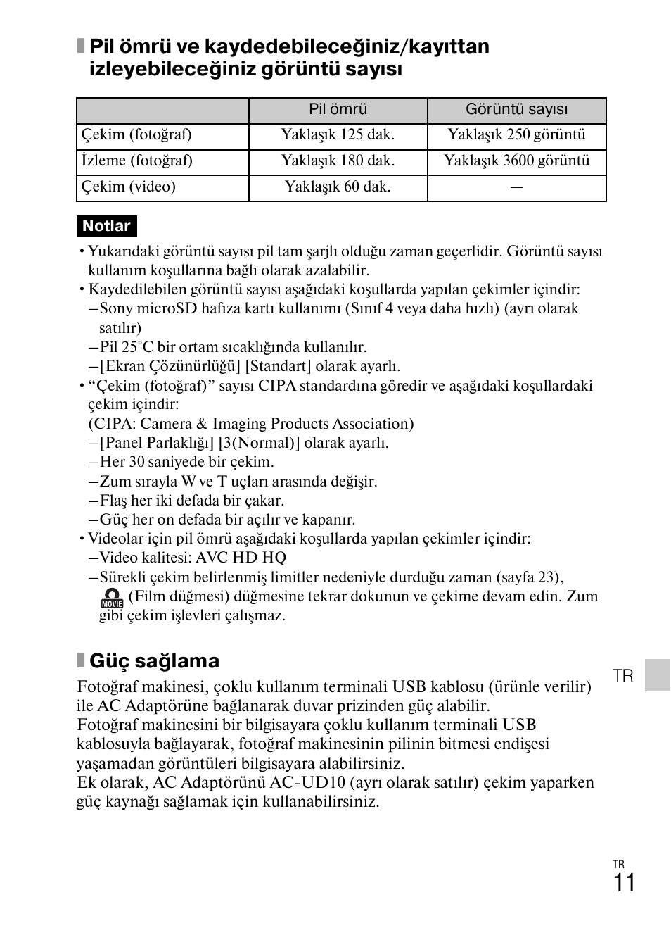 Xgüç sağlama | Sony DSC-TX77 User Manual | Page 497 / 551