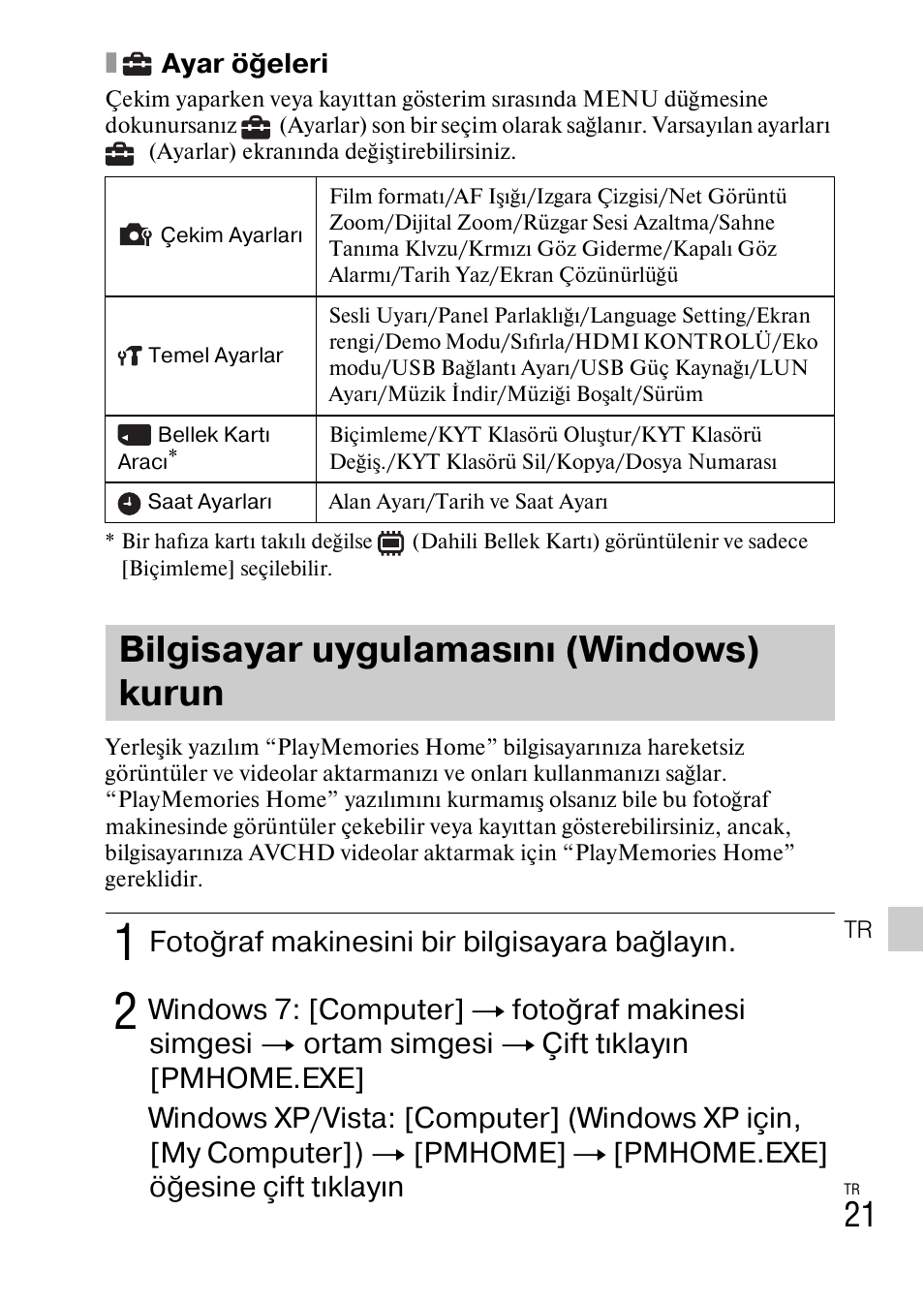 Bilgisayar uygulamasını (windows) kurun | Sony DSC-TX77 User Manual | Page 507 / 551