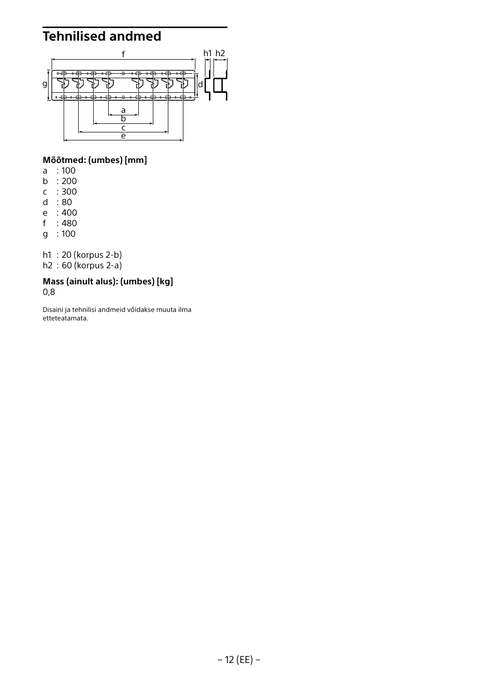 Tehnilised andmed | Sony KDL-40R453B User Manual | Page 244 / 321