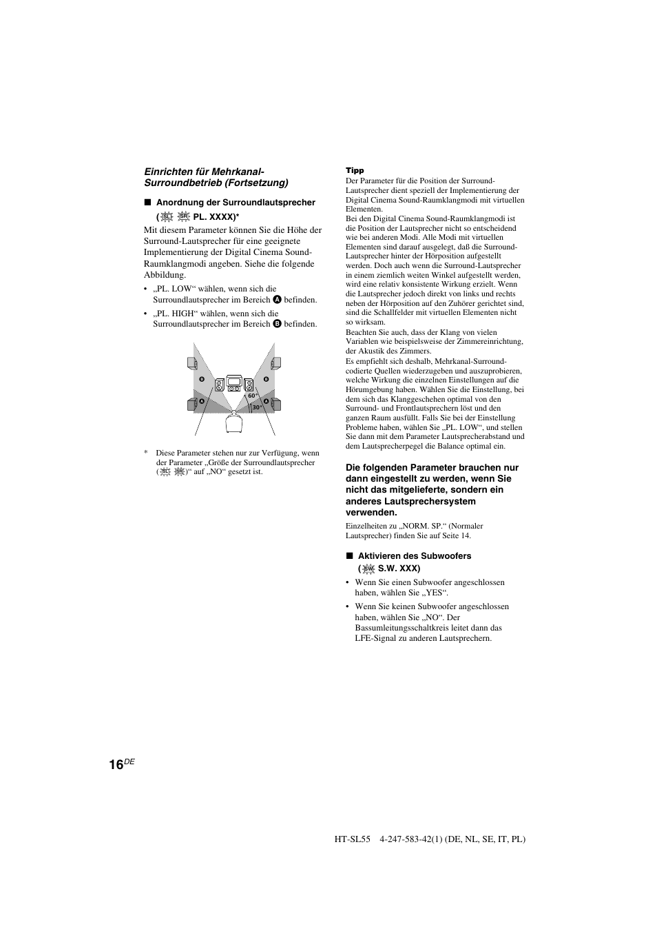 Sony HT-SL40 User Manual | Page 16 / 216