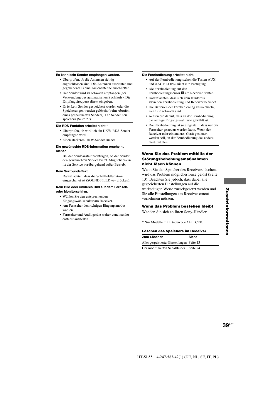 Sony HT-SL40 User Manual | Page 39 / 216