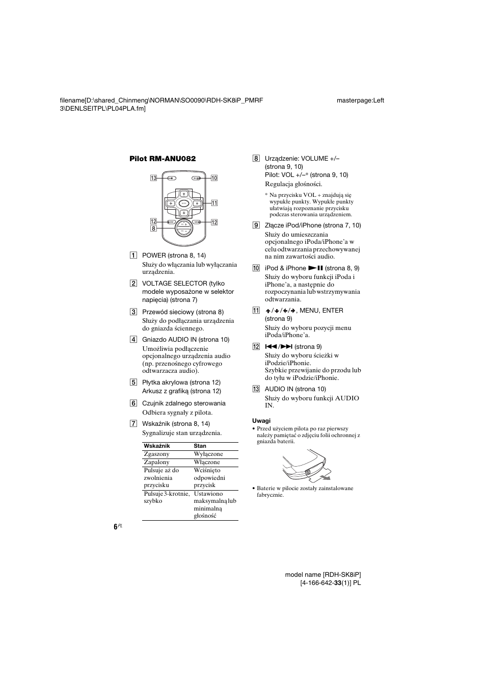 Sony RDH-SK8iP User Manual | Page 80 / 96