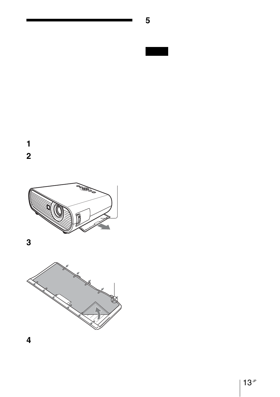 エアーフィルターをクリーニングする, エアーフィルターを クリーニングする | Sony VPL-EW5 User Manual | Page 13 / 107