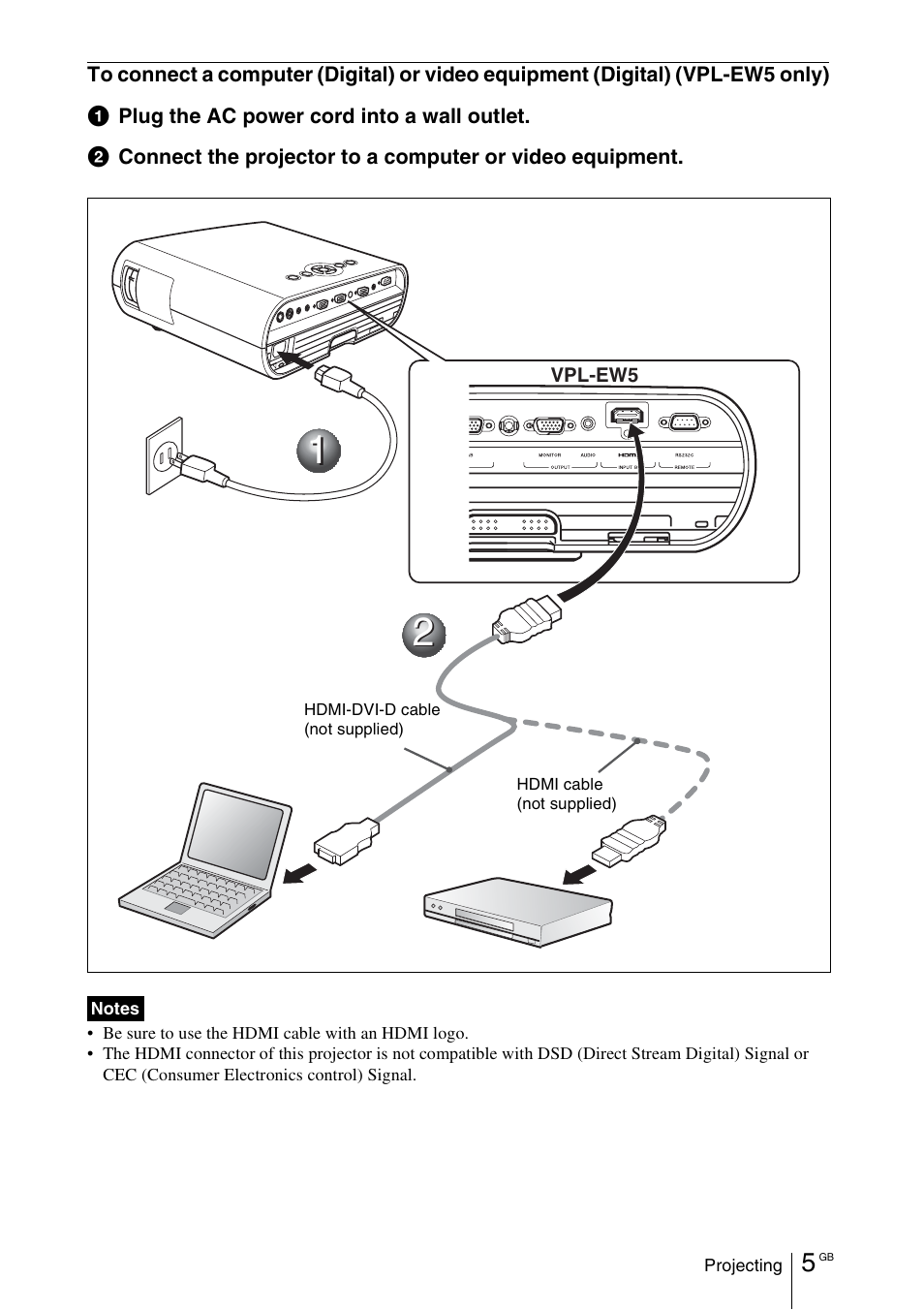Sony VPL-EW5 User Manual | Page 21 / 107