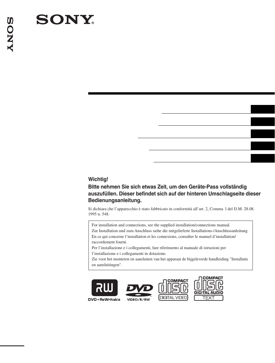 Sony MEX-R1 User Manual | 288 pages