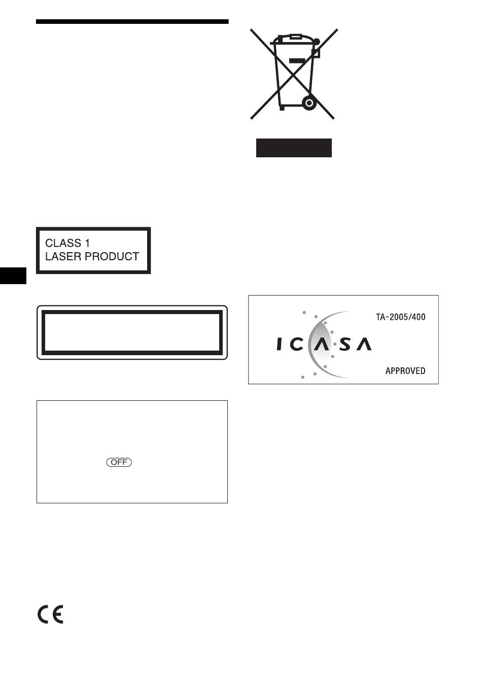 2avvertenza | Sony MEX-R1 User Manual | Page 172 / 288