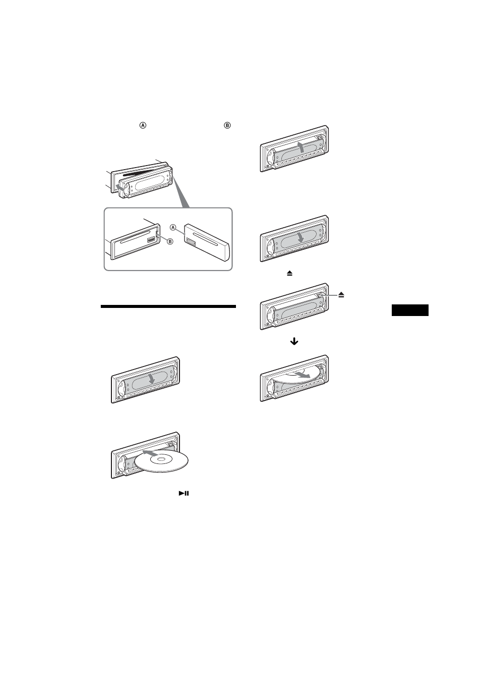 De disc in het apparaat plaatsen | Sony MEX-R1 User Manual | Page 237 / 288