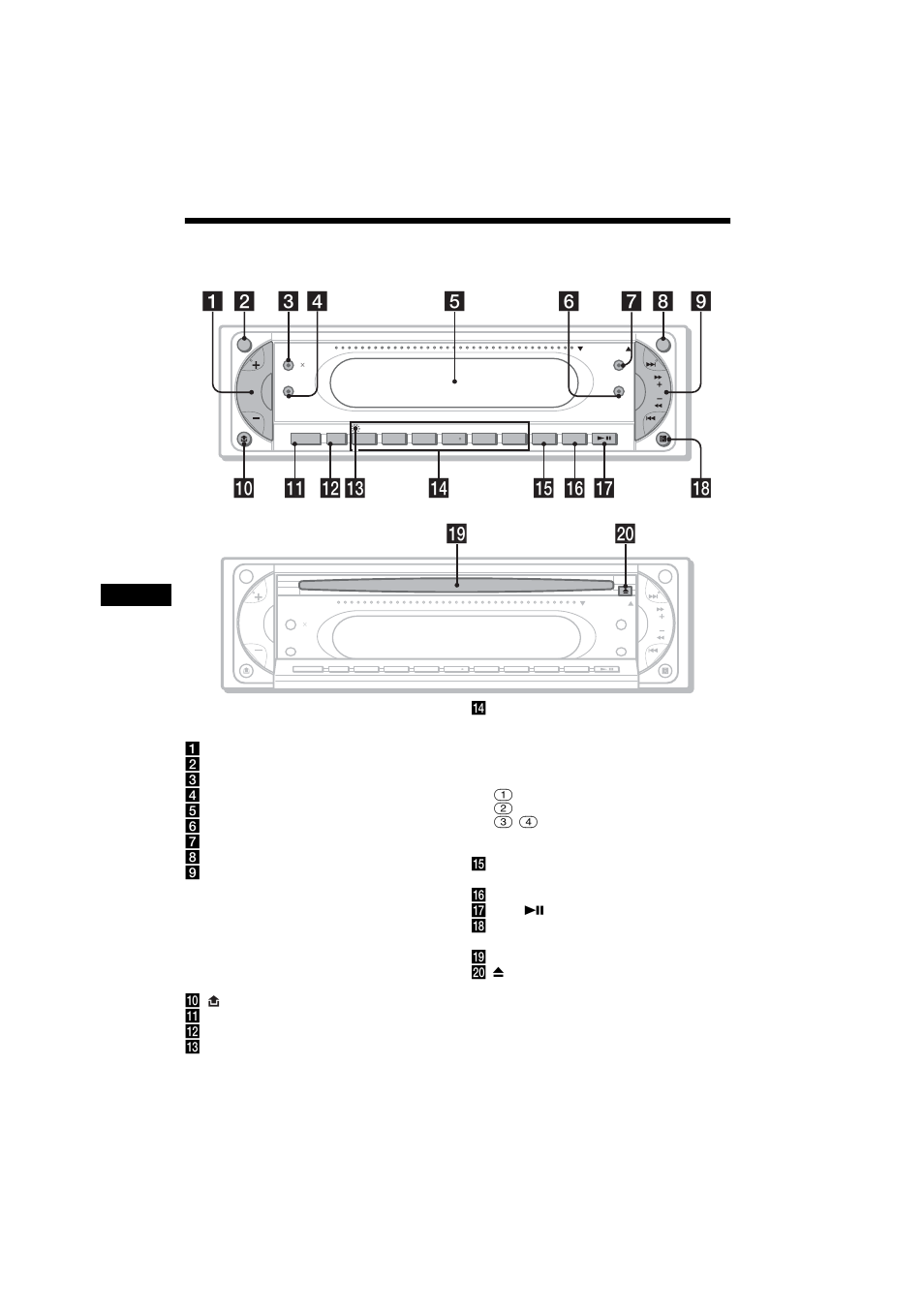 Bedieningselementen en algemene handelingen, Bedieningselementen en algemene, Handelingen | Ql w, Hoofdeenheid | Sony MEX-R1 User Manual | Page 238 / 288