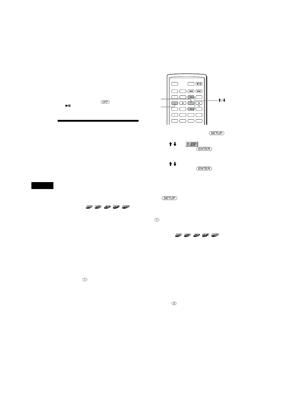 Afspelen in verschillende modi, Repeat play/shuffle play/search play, Repeat play/shuffle play/ search play | Shuf 20, Herhaaldelijk afspelen, Afspelen in willekeurige volgorde | Sony MEX-R1 User Manual | Page 248 / 288