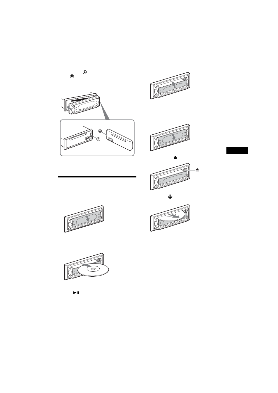 Einlegen einer cd/dvd in das gerät | Sony MEX-R1 User Manual | Page 63 / 288