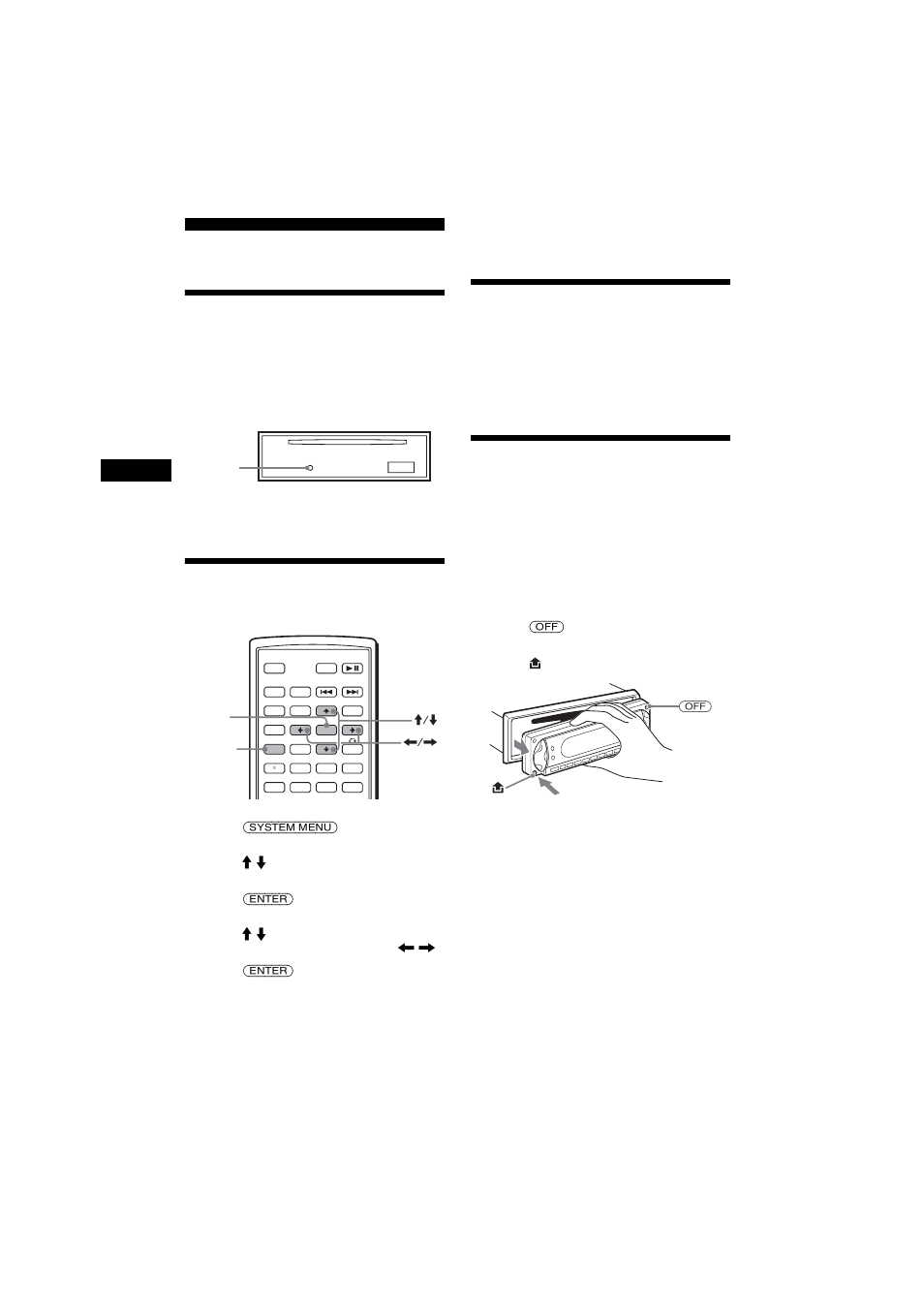 Getting started, Resetting the unit, Setting the clock | Demo mode, Detaching the front panel | Sony MEX-R1 User Manual | Page 8 / 288
