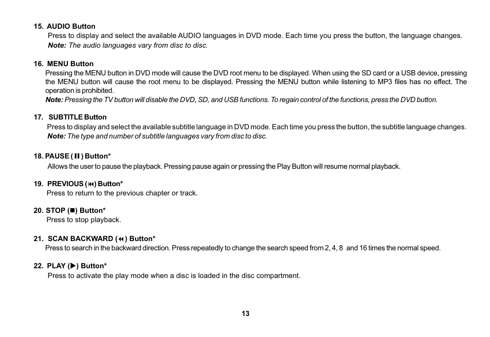 Audiovox HR7008APKG User Manual | Page 13 / 28