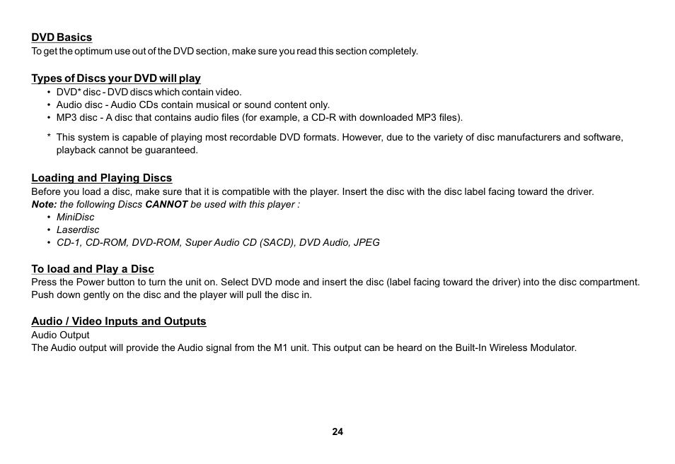 Audiovox HR7008APKG User Manual | Page 24 / 28