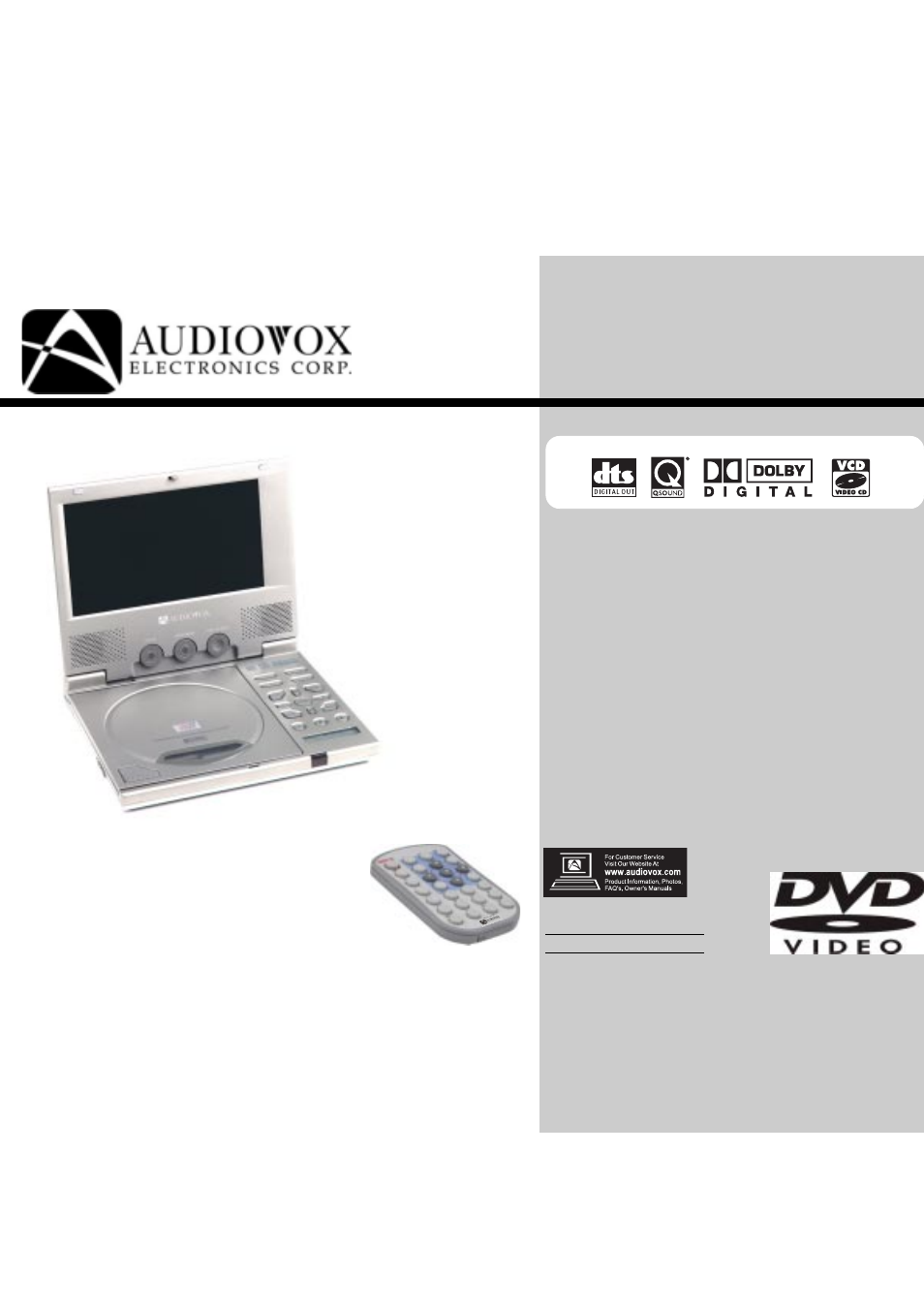 Audiovox D1700 User Manual | 61 pages