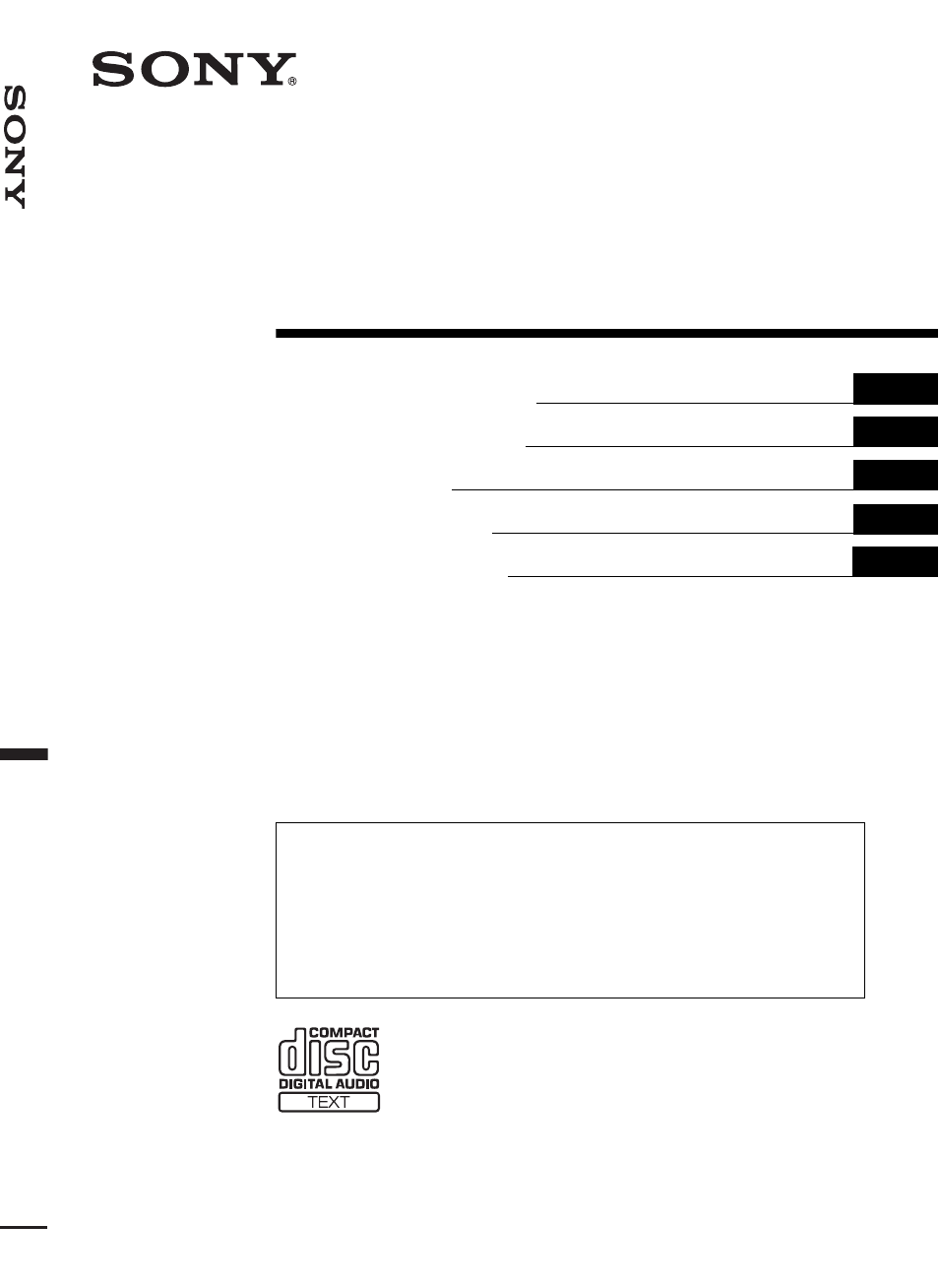 Sony CDX-R3000 User Manual | 122 pages