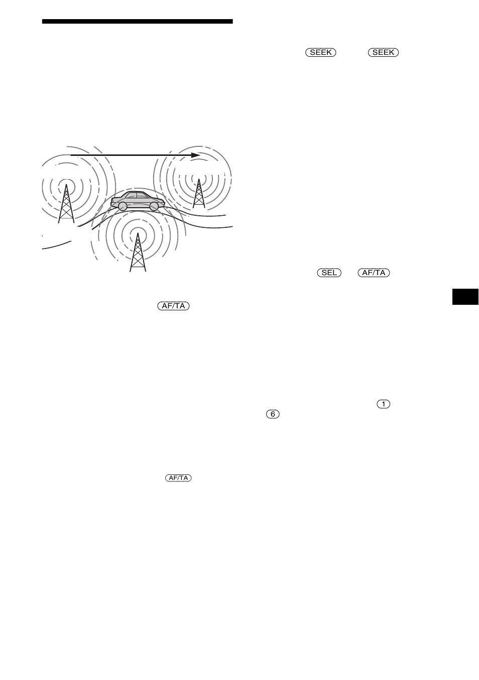 Af (alternatieve frequenties), Automatisch opnieuw afstemmen voor, Optimale ontvangst — af (alternatieve frequenties) | Sony CDX-R3000 User Manual | Page 109 / 122