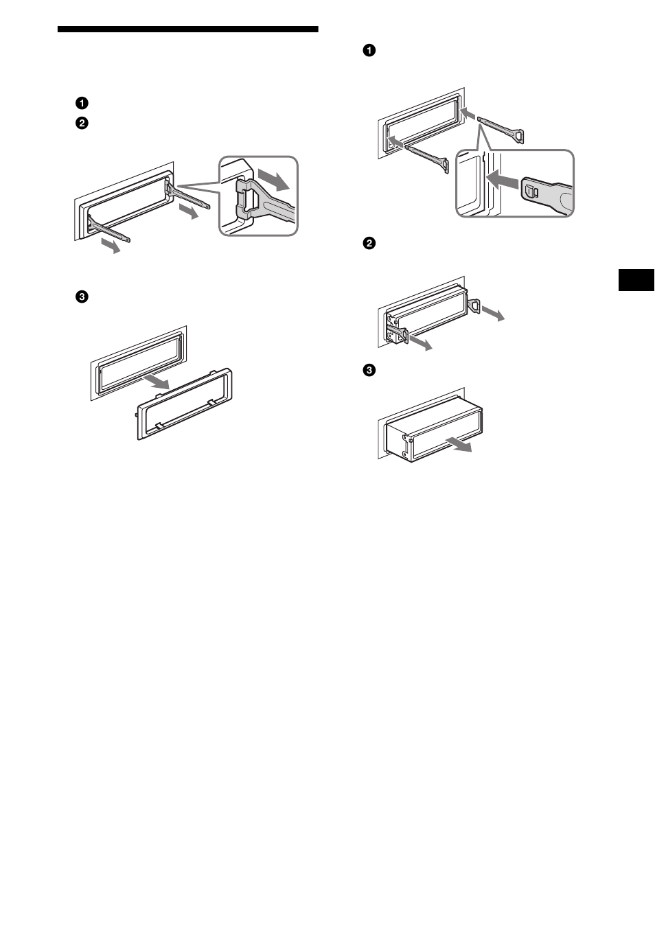 Removing the unit, 21 removing the unit | Sony CDX-R3000 User Manual | Page 21 / 122