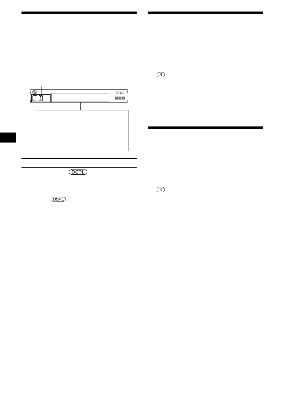 Informationen im display, Wiederholtes wiedergeben von titeln, Repeat play | Shuffle play, Wiedergeben von titeln in willkürlicher, Reihenfolge — shuffle play, 10 informationen im display | Sony CDX-R3000 User Manual | Page 34 / 122