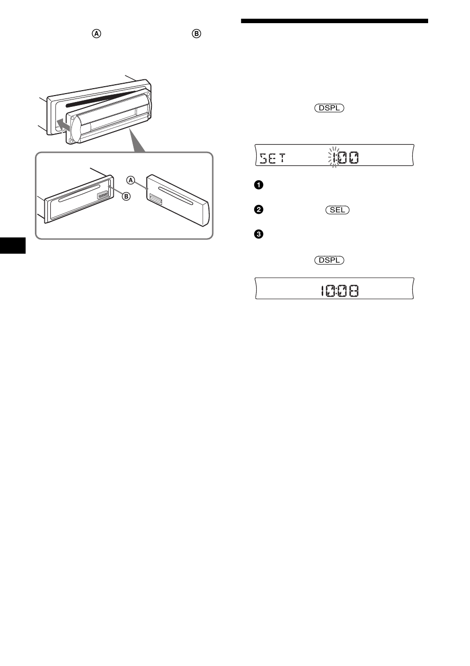 Réglage de l’horloge | Sony CDX-R3000 User Manual | Page 56 / 122