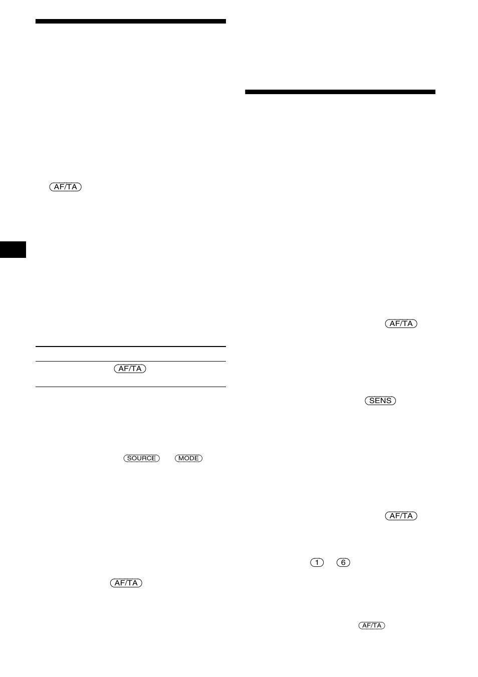 Ecoute des messages de radioguidage, Préréglage des stations rds avec les réglages, Af et ta | 14 ecoute des messages de radioguidage | Sony CDX-R3000 User Manual | Page 62 / 122