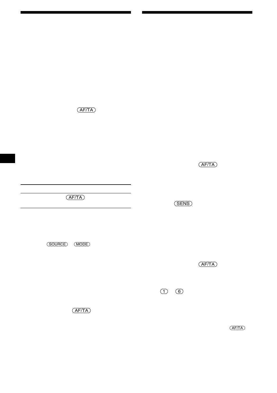 Ascolto dei notiziari sul traffico, Preselezione delle stazioni rds con, Impostazione af e ta | 14 ascolto dei notiziari sul traffico | Sony CDX-R3000 User Manual | Page 86 / 122