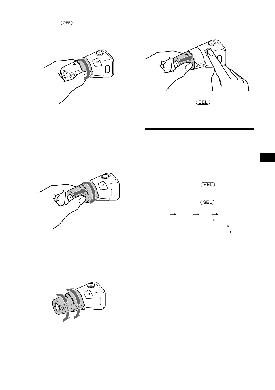 Regolazione delle caratteristiche dell’audio, Regolazione delle caratteristiche, Dell’audio | Sony CDX-R3000 User Manual | Page 89 / 122